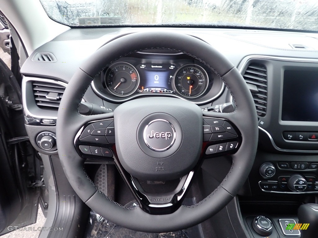 2023 Jeep Cherokee Altitude Lux 4x4 Black Steering Wheel Photo #145365360