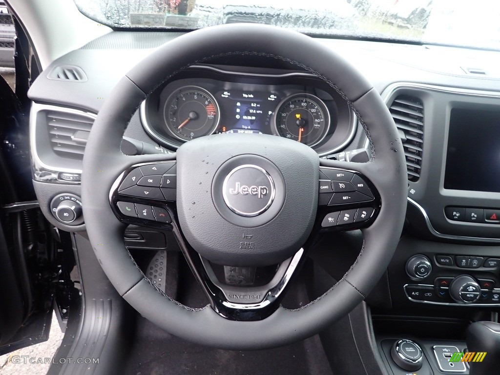 2023 Jeep Cherokee Altitude Lux 4x4 Black Steering Wheel Photo #145365822
