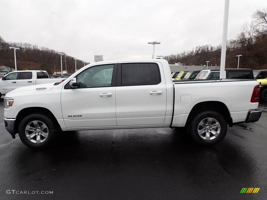 Bright White 2023 Ram 1500 Laramie Crew Cab 4x4 Exterior Photo #145366497