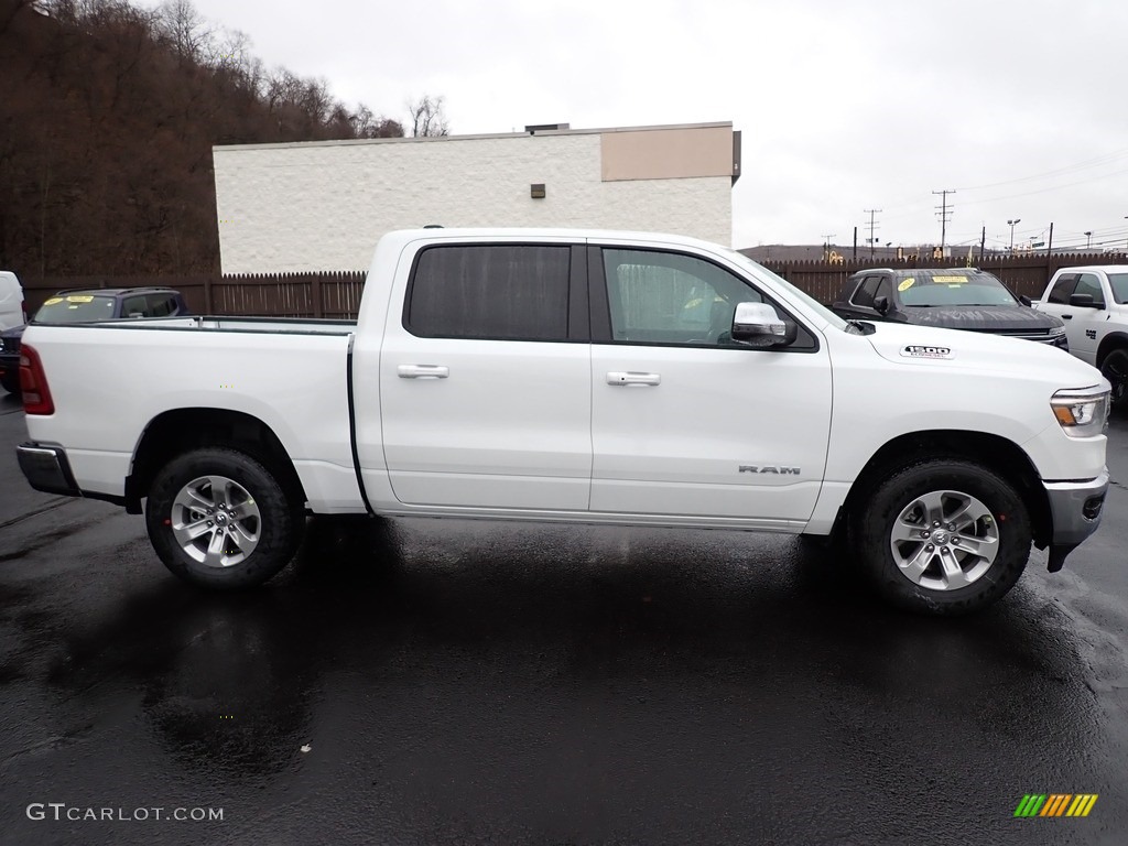 Bright White 2023 Ram 1500 Laramie Crew Cab 4x4 Exterior Photo #145366551