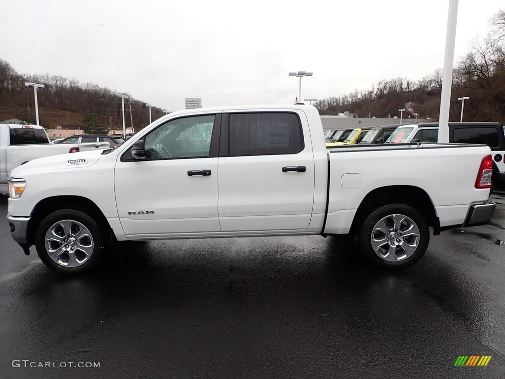 Bright White 2023 Ram 1500 Big Horn Crew Cab 4x4 Exterior Photo #145366716