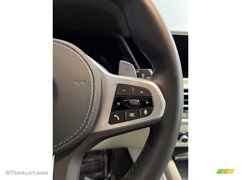 2022 BMW X5 xDrive40i Ivory White Steering Wheel Photo #145370012