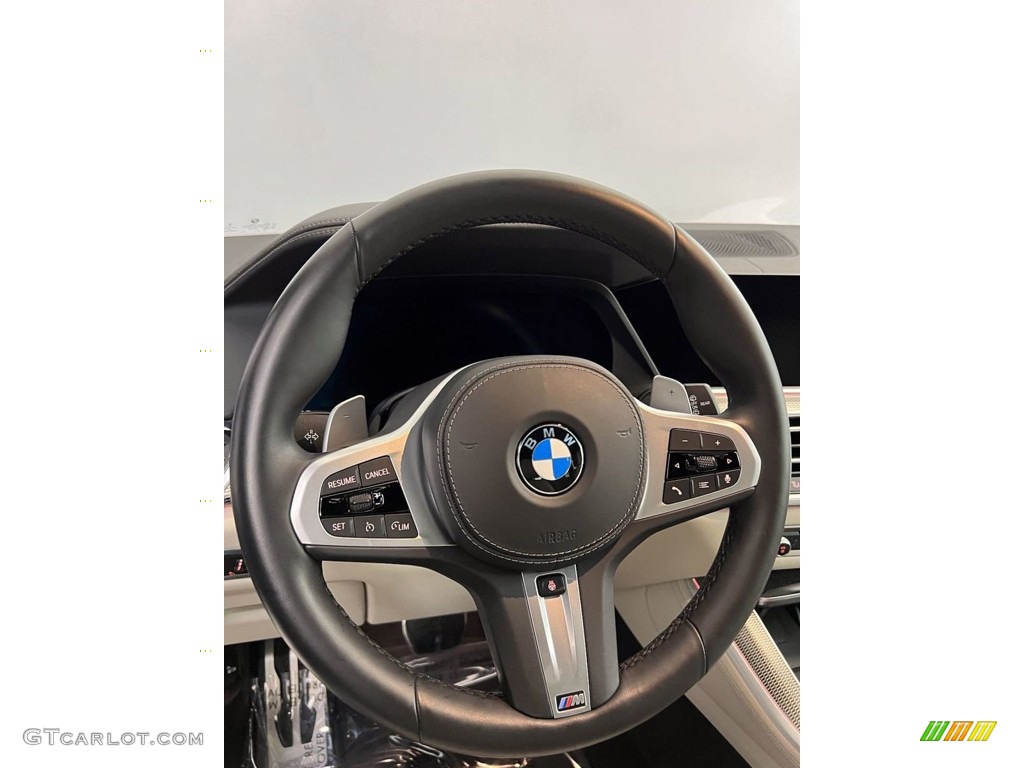 2022 BMW X5 xDrive40i Ivory White Steering Wheel Photo #145370022