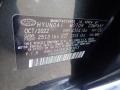 T2G: Portofino Gray 2023 Hyundai Sonata SEL Color Code