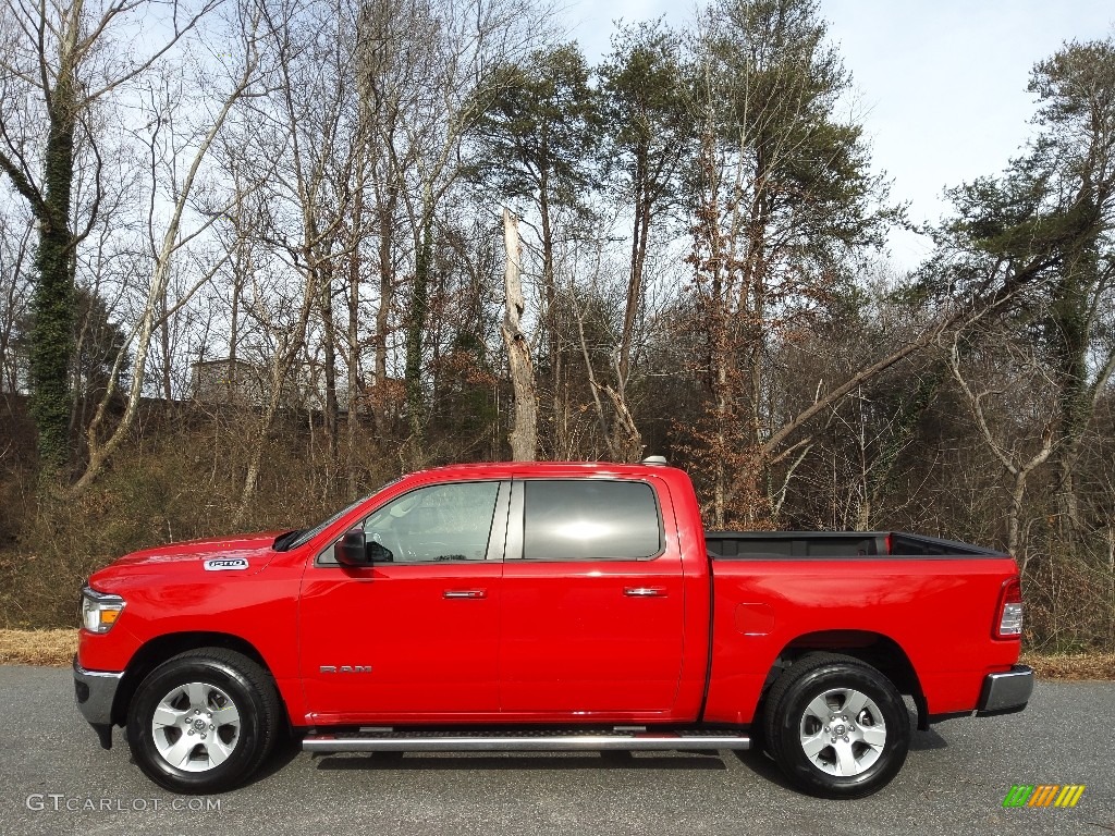 2020 1500 Big Horn Crew Cab 4x4 - Flame Red / Black/Diesel Gray photo #1