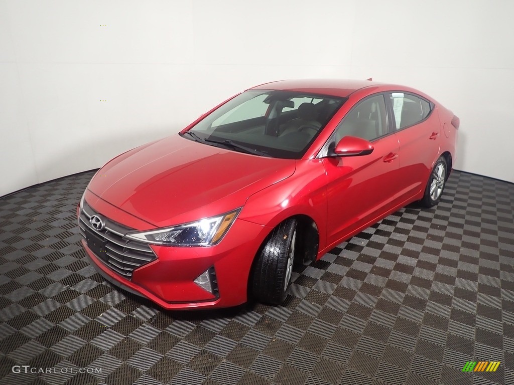 2020 Elantra SEL - Scarlet Red Pearl / Gray photo #9