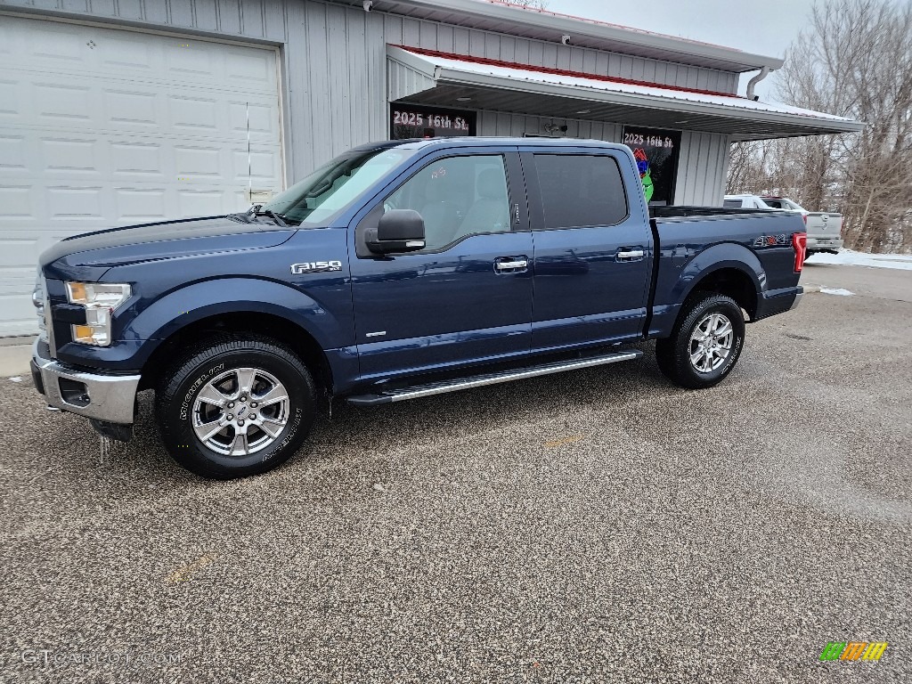 2015 F150 XLT SuperCrew 4x4 - Blue Jeans Metallic / Medium Light Camel photo #28