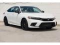 Platinum White Pearl 2023 Honda Civic Si Sedan Exterior