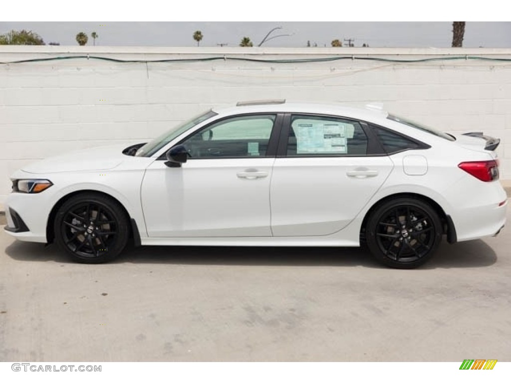 Platinum White Pearl 2023 Honda Civic Si Sedan Exterior Photo #145374712