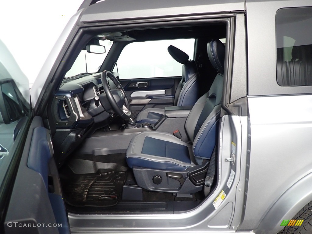 Space Gray/Navy Pier Interior 2021 Ford Bronco Outer Banks 4x4 2-Door Photo #145375846