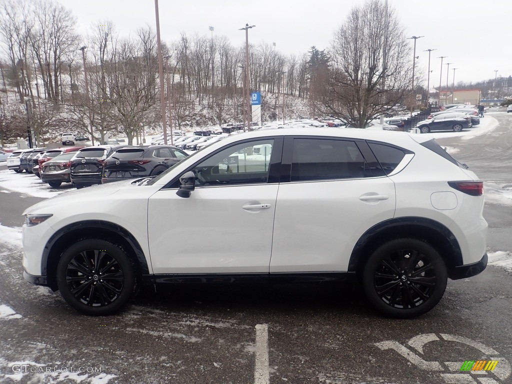 2023 CX-5 Turbo AWD - Rhodium White Metallic / Black photo #6