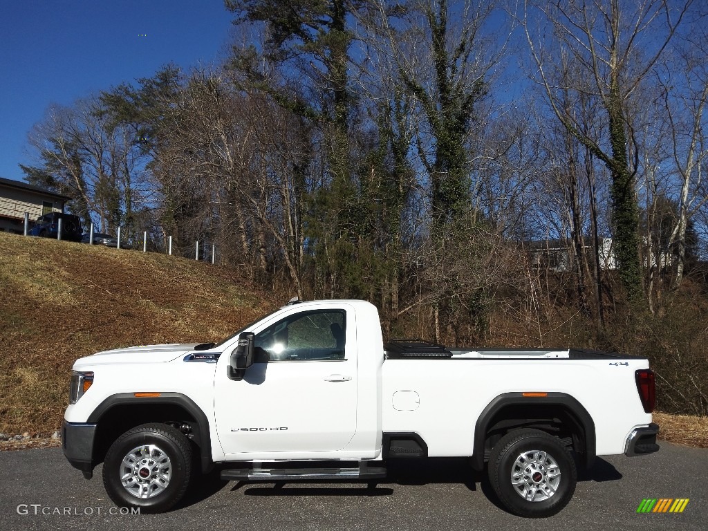 Summit White 2022 GMC Sierra 2500HD SLE Regular Cab 4WD Exterior Photo #145376708