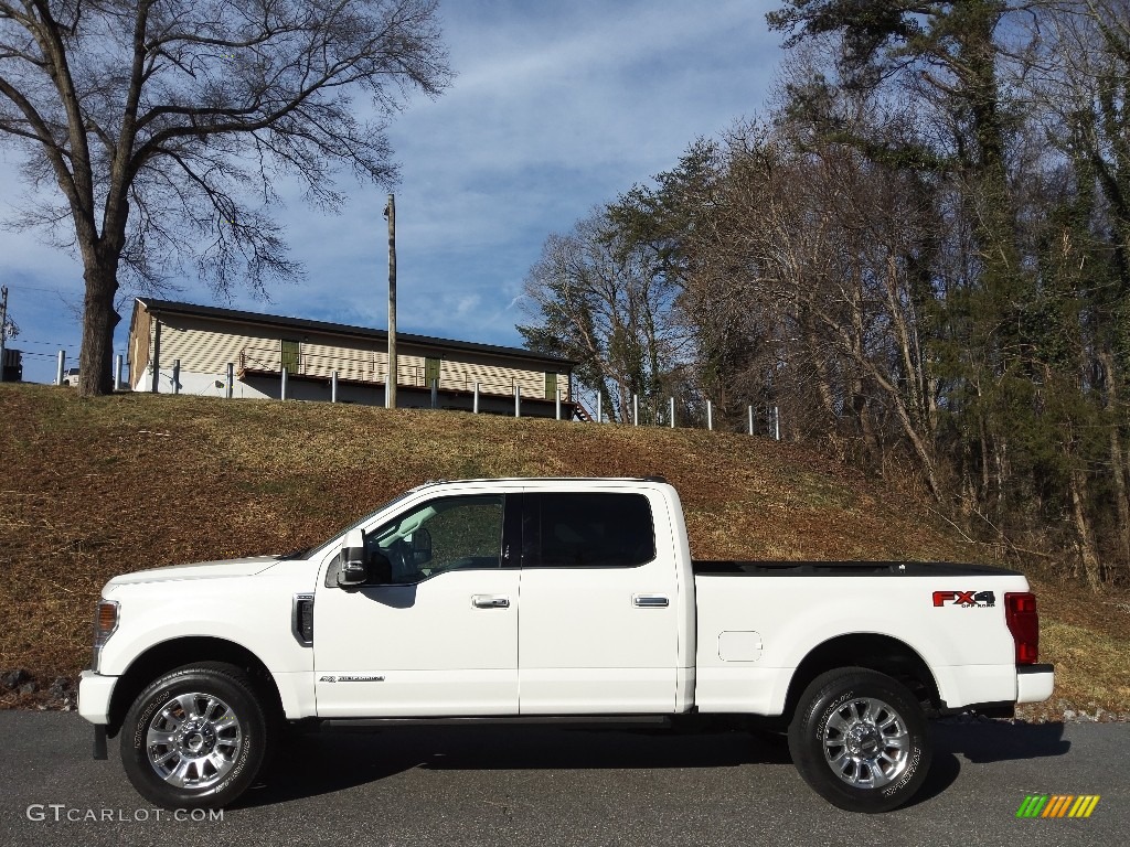 Star White 2020 Ford F350 Super Duty Limited Crew Cab 4x4 Exterior Photo #145377547