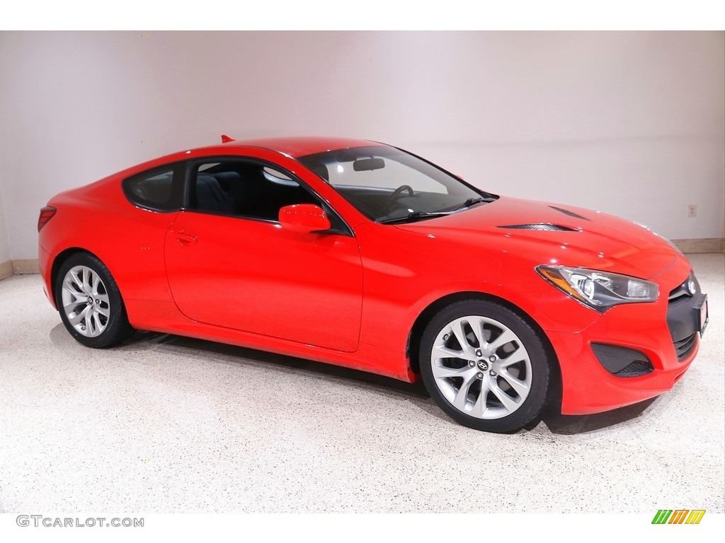 2013 Genesis Coupe 2.0T - Tsukuba Red / Black Cloth photo #1