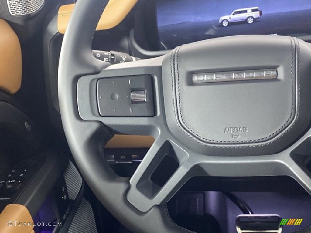 2023 Land Rover Defender 130 X Vintage Tan/Ebony Steering Wheel Photo #145379524