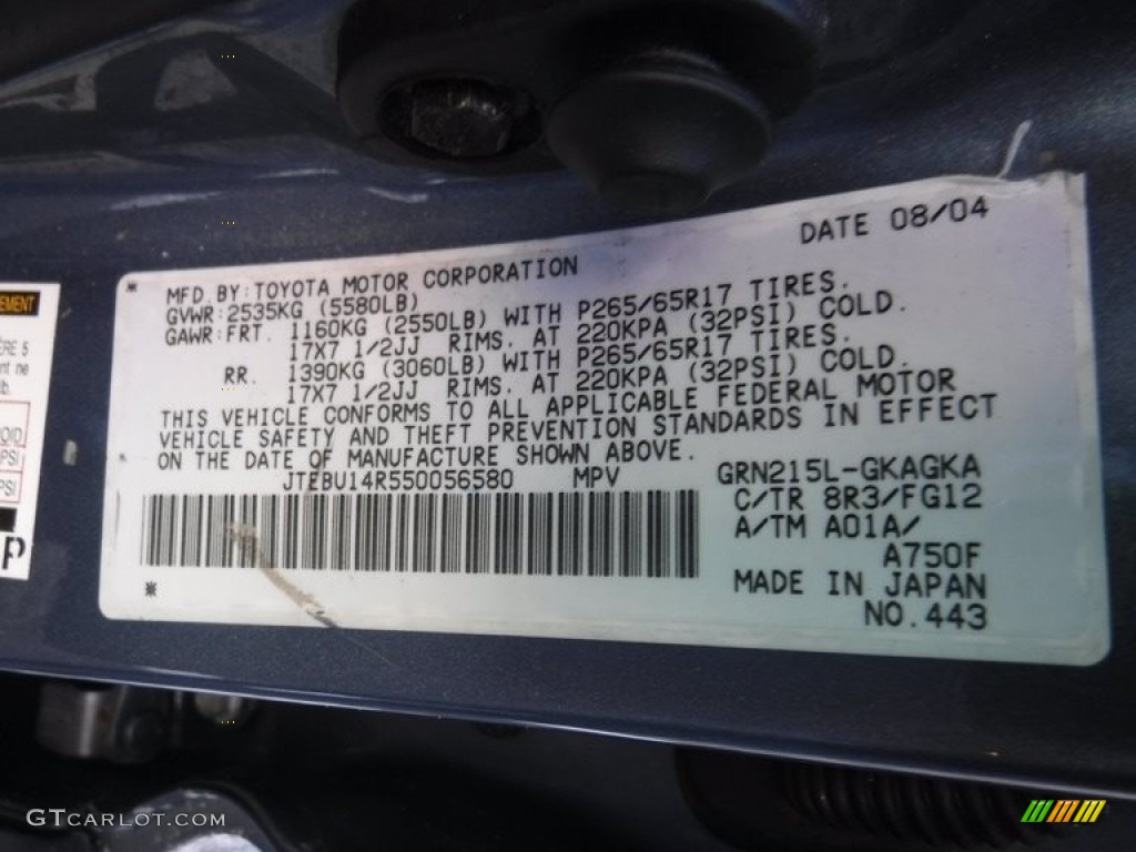 2005 4Runner SR5 4x4 - Pacific Blue Metallic / Stone photo #26