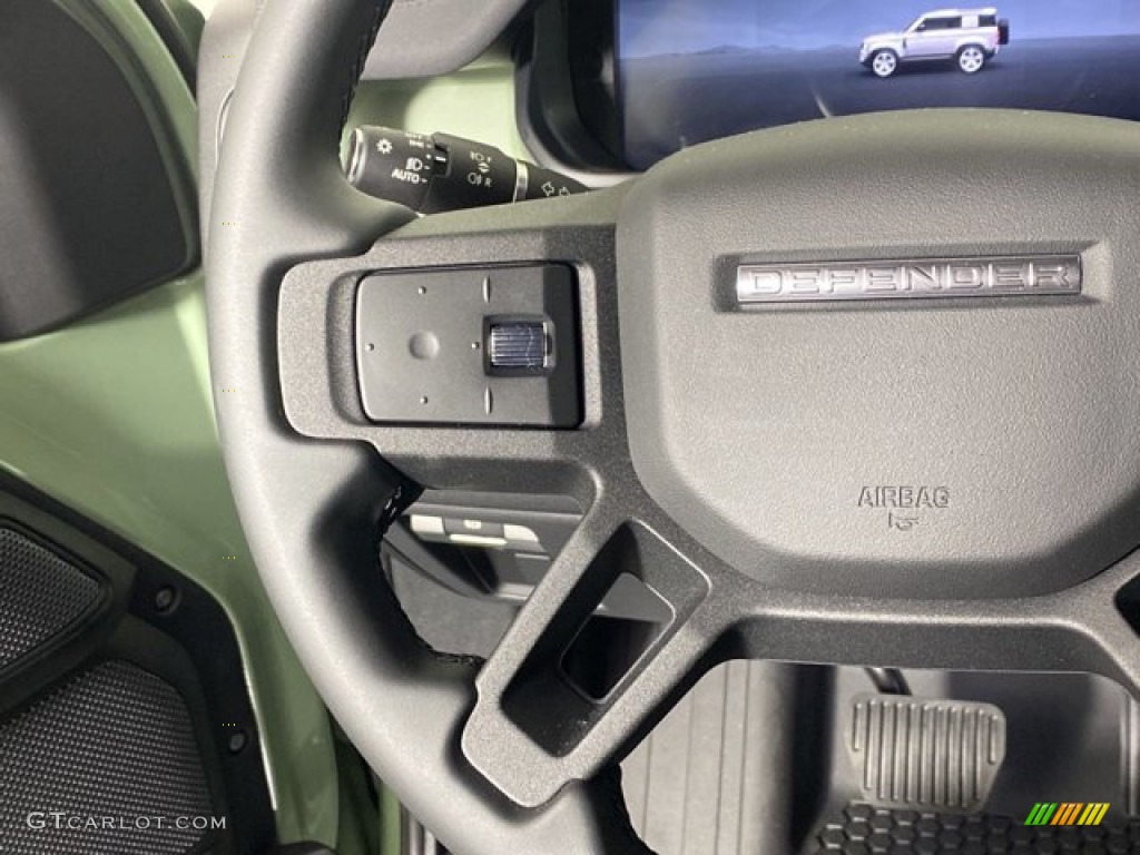 2023 Land Rover Defender 90 75th Limited Edition Ebony Steering Wheel Photo #145380109