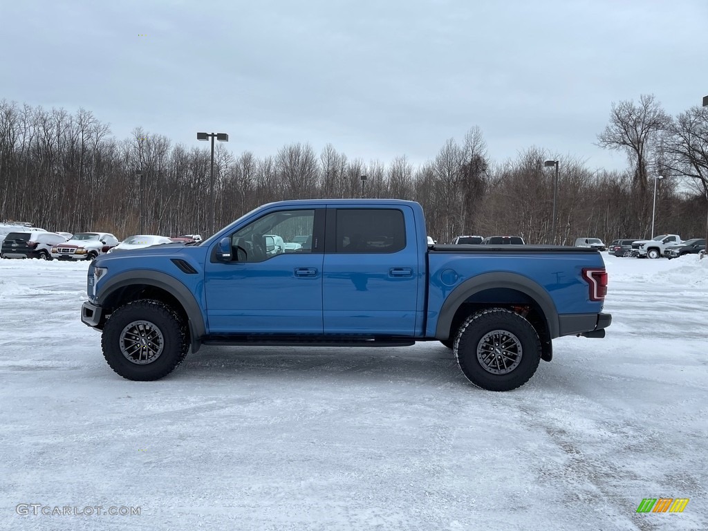 2020 F150 SVT Raptor SuperCrew 4x4 - Ford Performance Blue / Raptor Black/Recaro Blue Accent photo #8