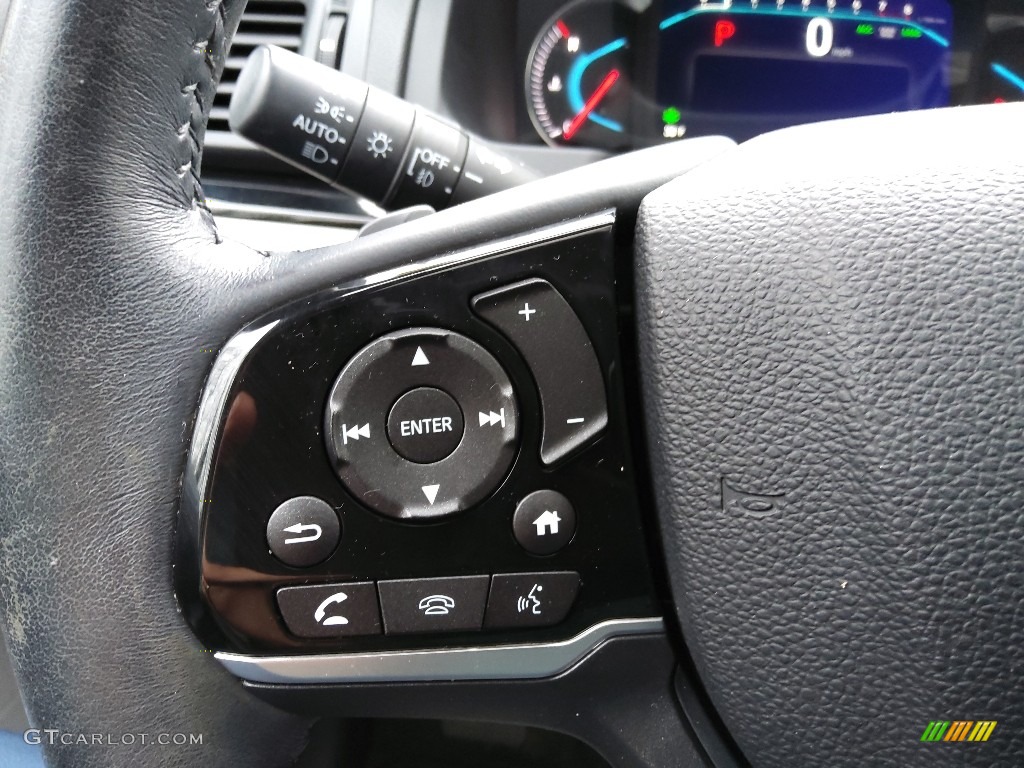 2020 Honda Pilot Elite AWD Gray Steering Wheel Photo #145381345