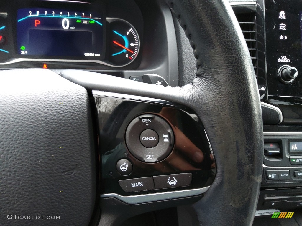 2020 Honda Pilot Elite AWD Gray Steering Wheel Photo #145381369
