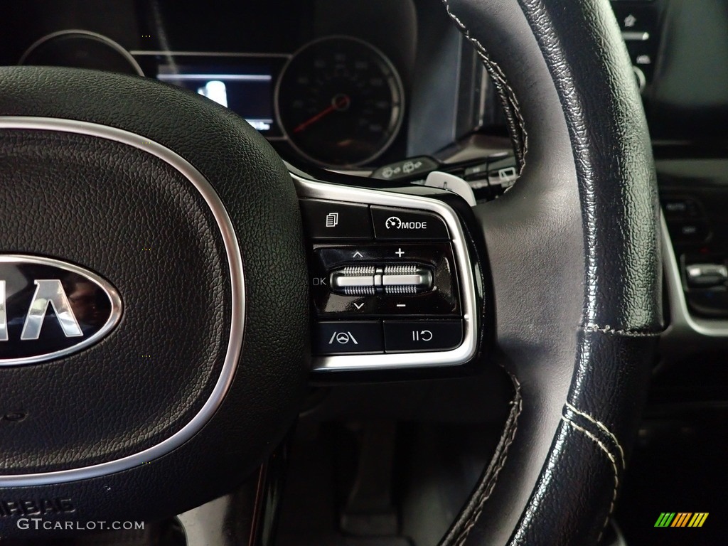 2021 Kia Sorento S Hybrid Black Steering Wheel Photo #145382476