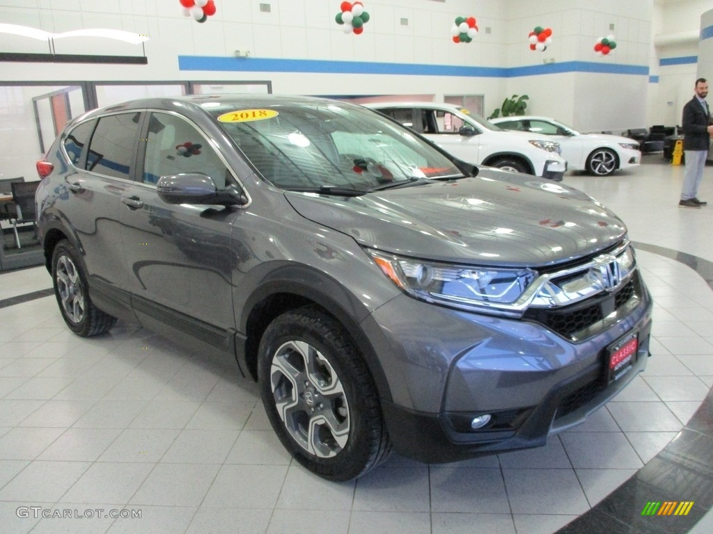 2018 CR-V EX-L AWD - Modern Steel Metallic / Gray photo #3