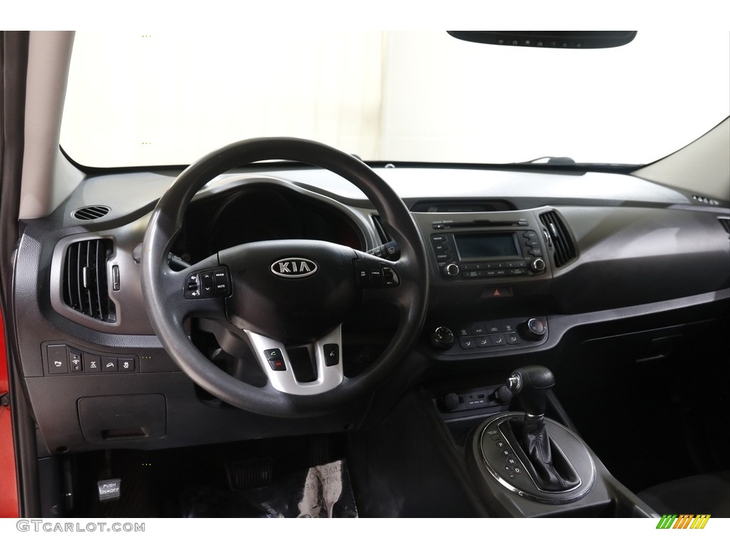 2012 Sportage LX AWD - Signal Red / Black photo #6