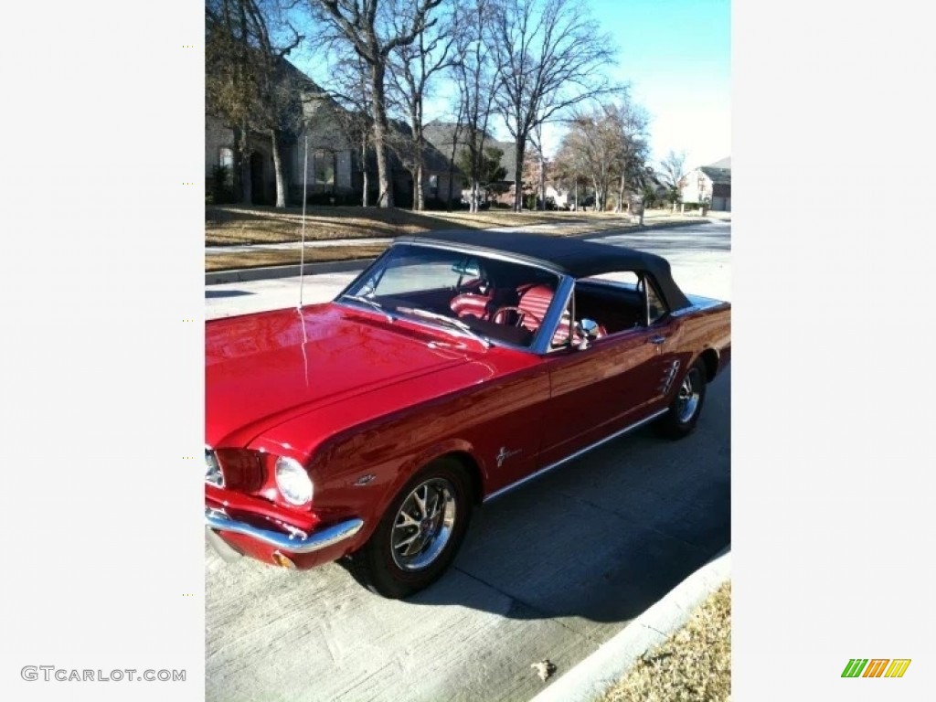 1966 Mustang Convertible - Red / Red photo #1