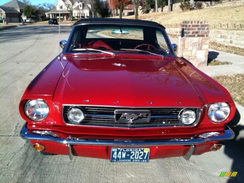 1966 Mustang Convertible - Red / Red photo #9