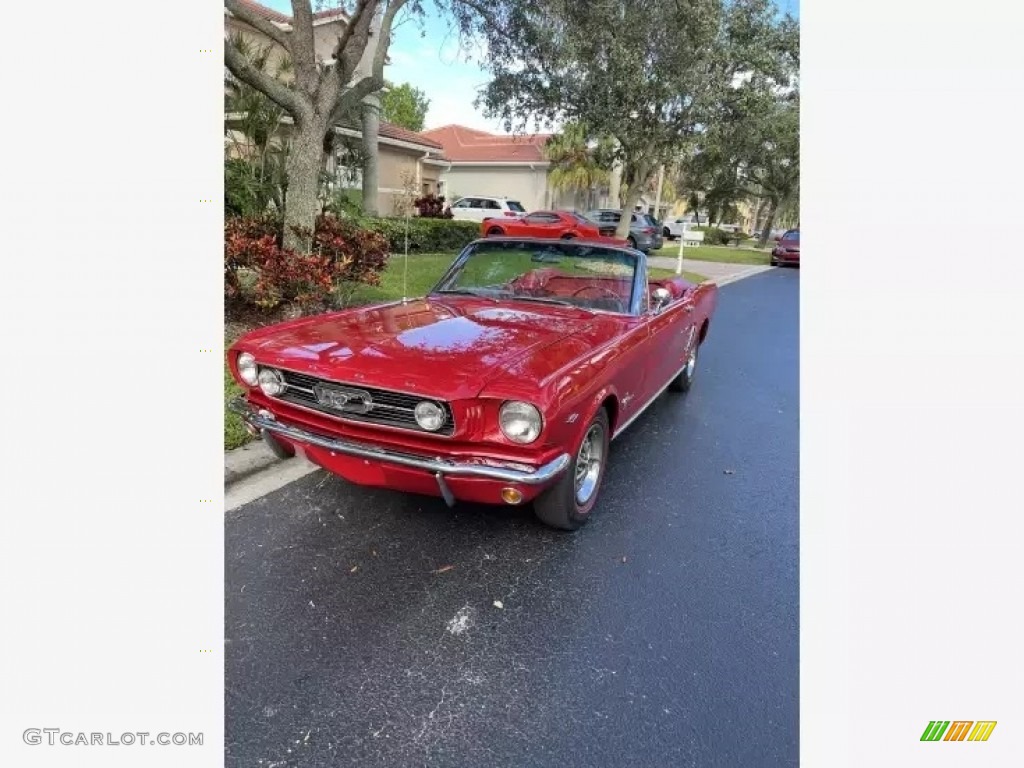 1966 Mustang Convertible - Red / Red photo #16