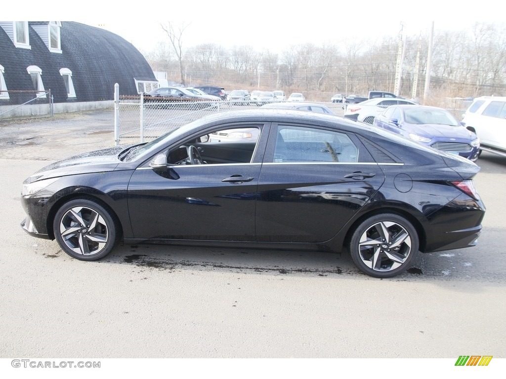 2022 Elantra Limited Hybrid - Black / Black photo #8