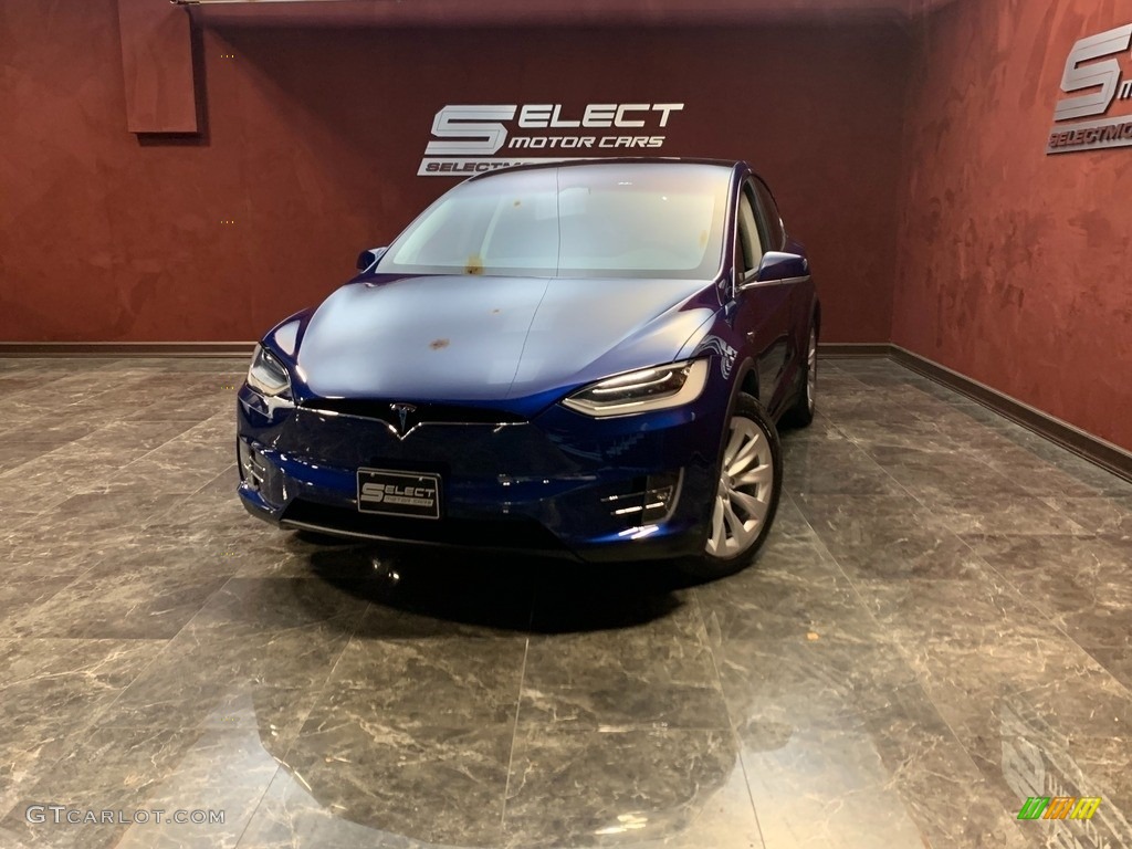 2017 Model X 100D - Deep Blue Metallic / Black photo #1