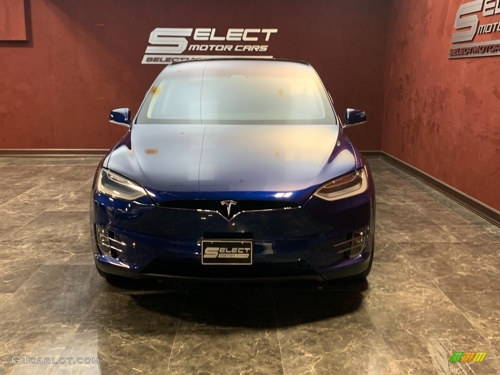 2017 Model X 100D - Deep Blue Metallic / Black photo #2