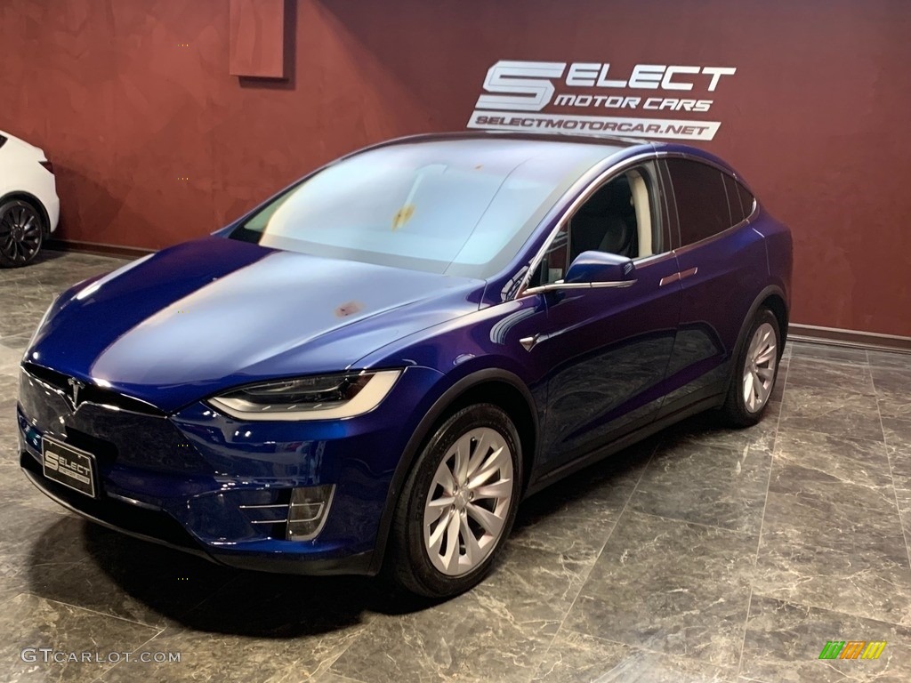 2017 Model X 100D - Deep Blue Metallic / Black photo #5