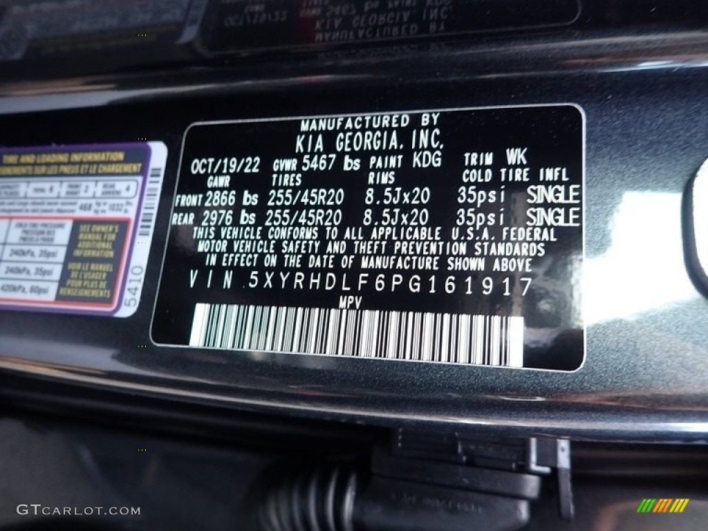 2023 Sorento Color Code KDG for Gravity Gray Photo #145388960