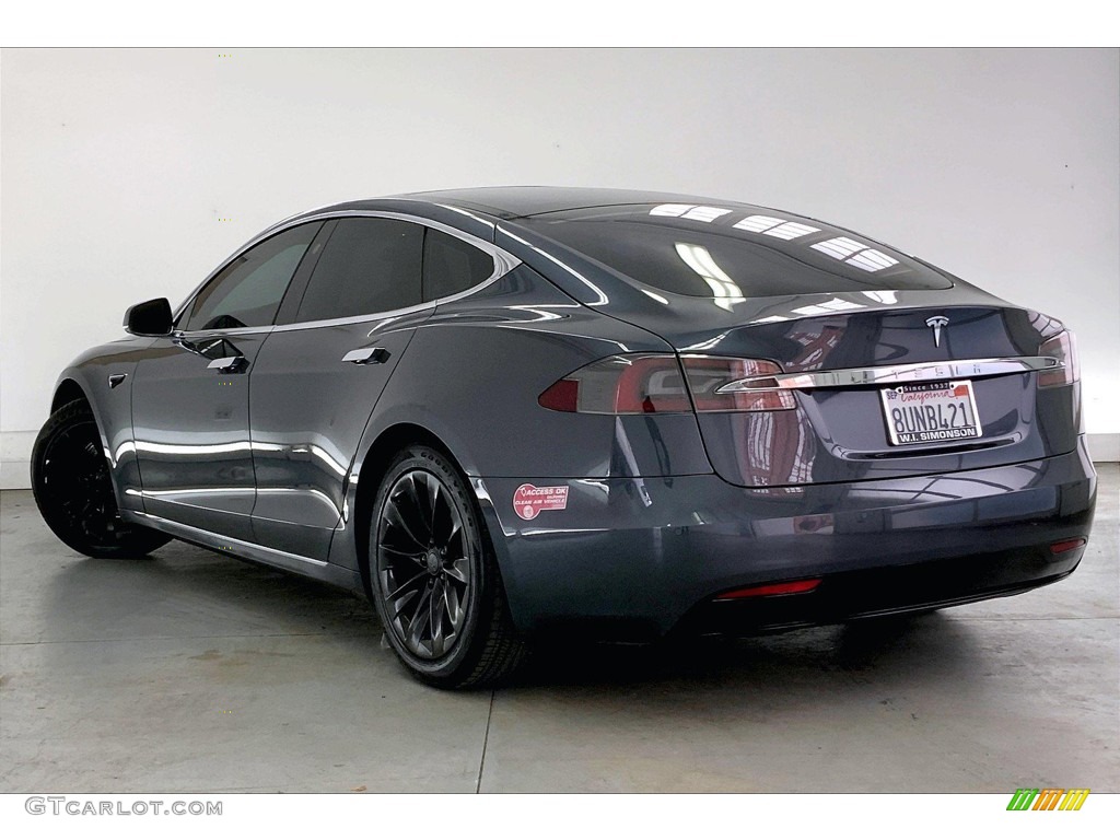 2017 Model S 75 - Midnight Silver Metallic / Black photo #10