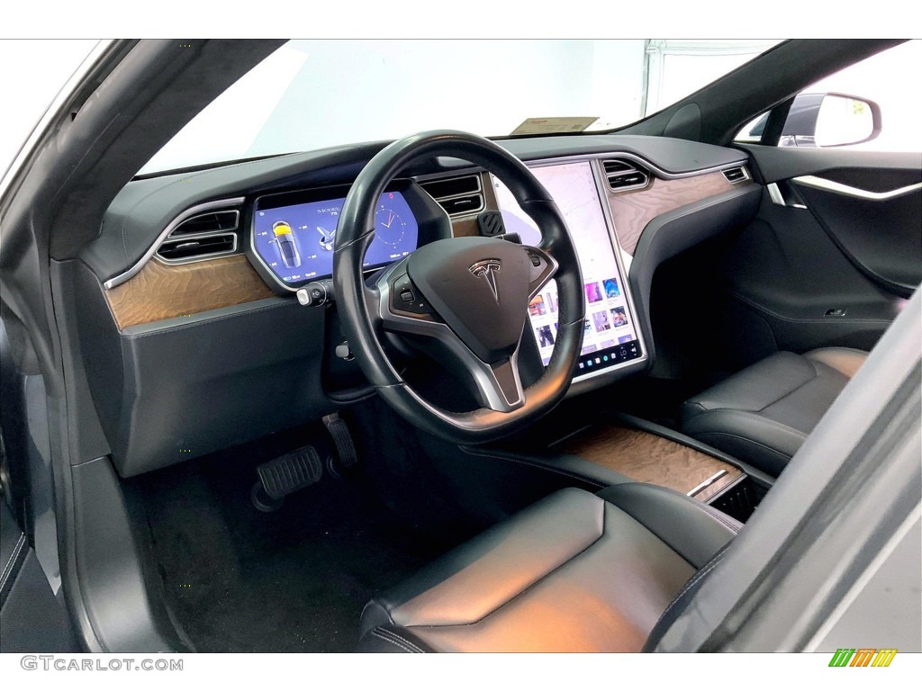 Black Interior 2017 Tesla Model S 75 Photo #145391443