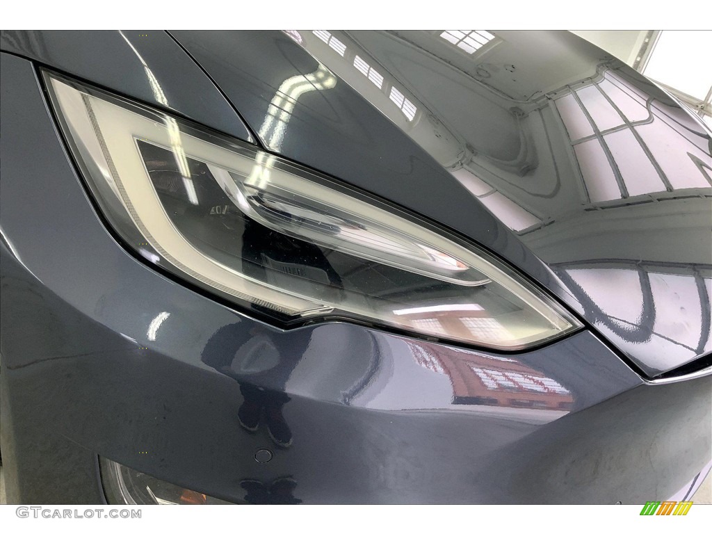 2017 Model S 75 - Midnight Silver Metallic / Black photo #28