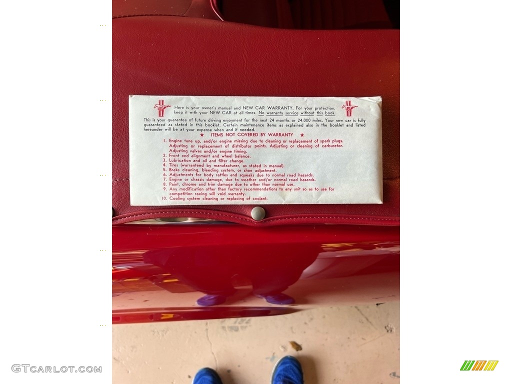 1966 Ford Mustang Convertible Info Tag Photo #145392685