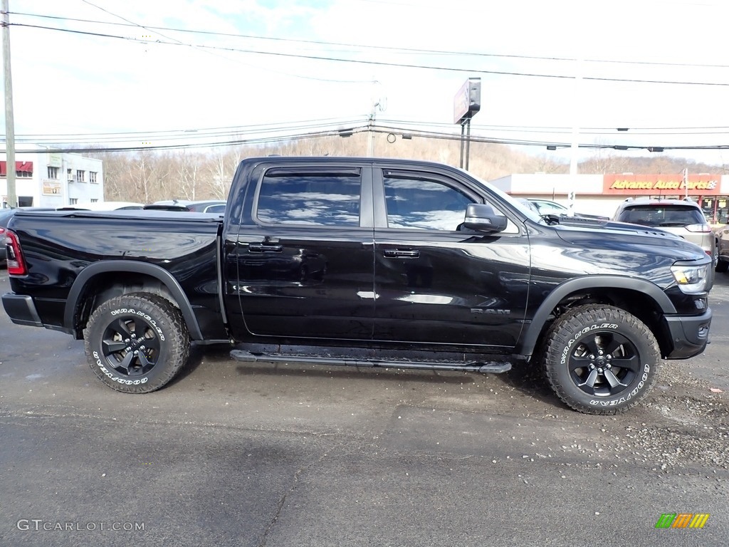 Diamond Black Crystal Pearl 2021 Ram 1500 Rebel Crew Cab 4x4 Exterior Photo #145395644