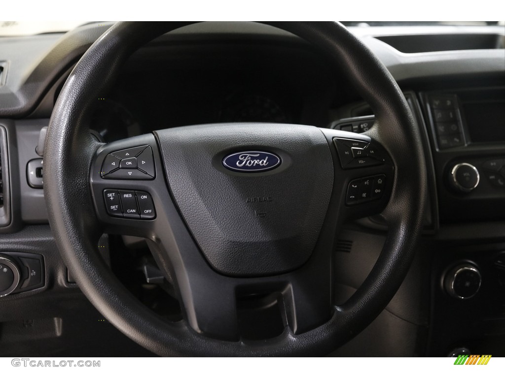 2021 Ford Ranger XL SuperCab Ebony Steering Wheel Photo #145396011