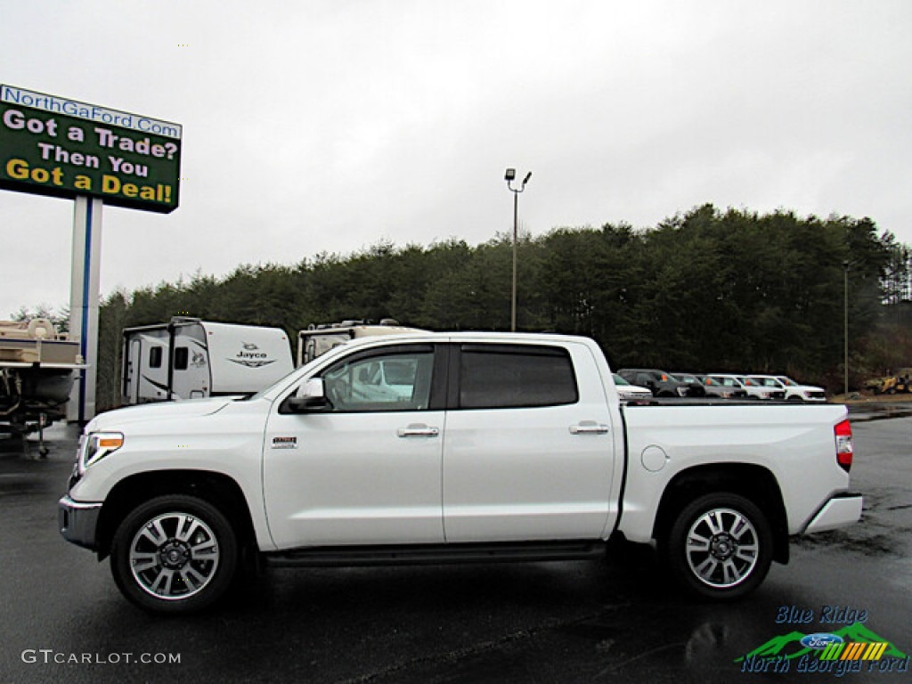 2021 Tundra 1794 CrewMax 4x4 - Super White / 1794 Edition Brown/Black photo #2