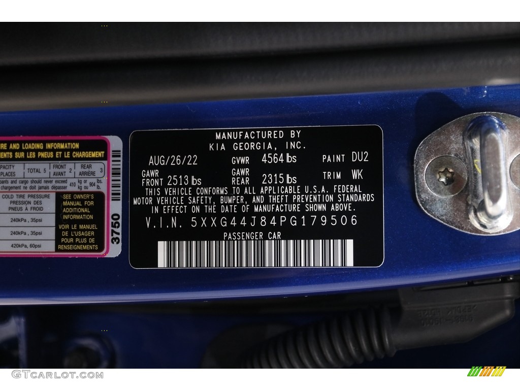 2023 Kia K5 GT Color Code Photos