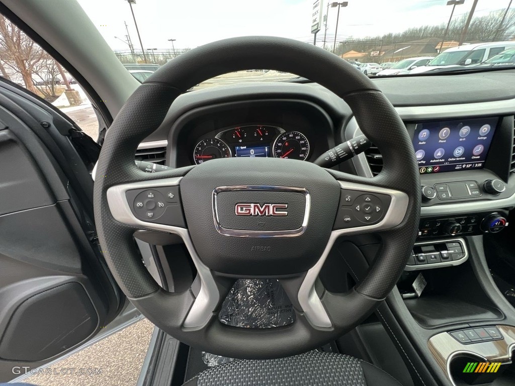 2023 GMC Acadia SLE AWD Jet Black Steering Wheel Photo #145401391