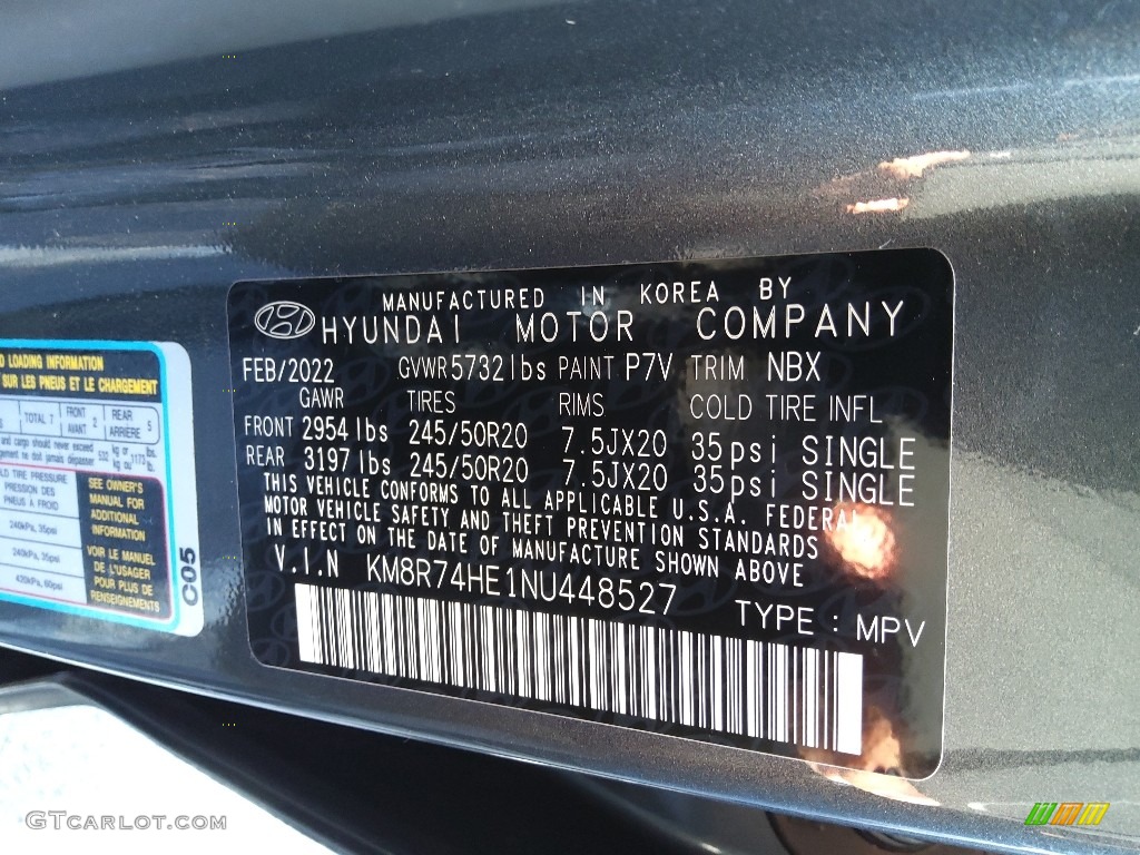 2022 Hyundai Palisade Calligraphy Color Code Photos