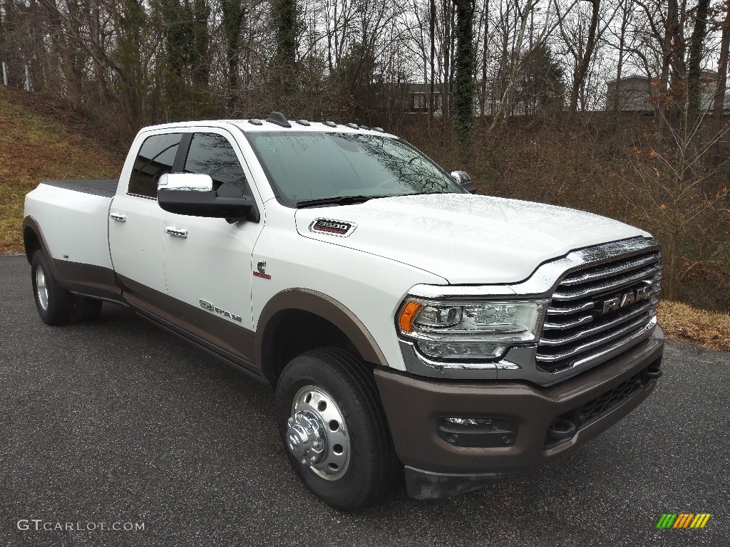 Bright White 2022 Ram 3500 Limited Longhorn Crew Cab 4x4 Exterior Photo #145404087