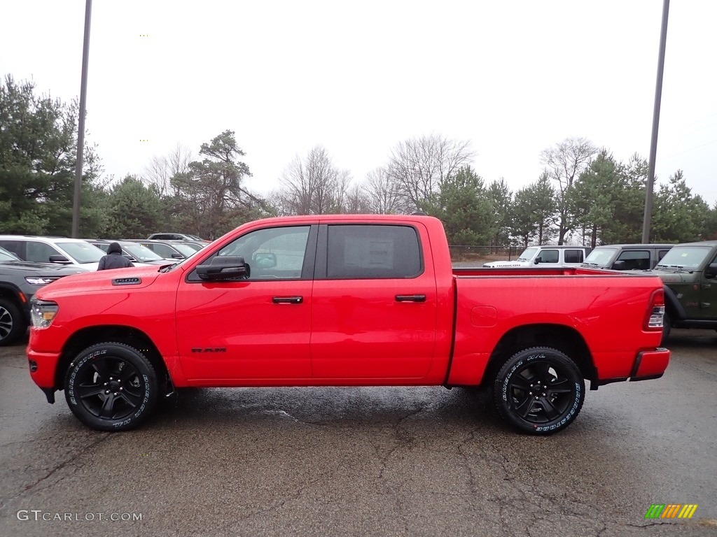 Flame Red 2023 Ram 1500 Big Horn Night Edition Crew Cab 4x4 Exterior Photo #145404810