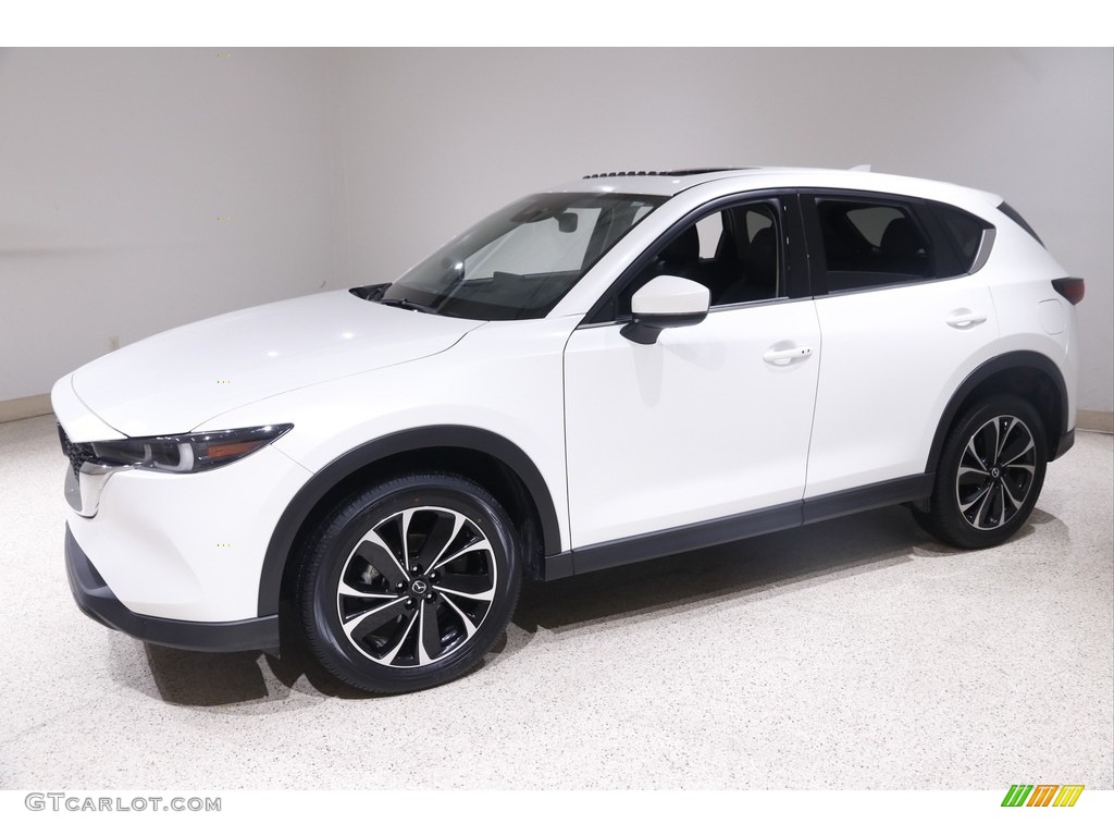 2022 CX-5 S Premium Plus AWD - Snowflake White Pearl Mica / Black photo #3