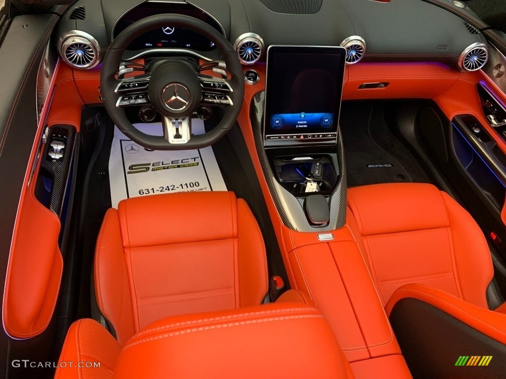 Red Pepper/Black Interior 2022 Mercedes-Benz SL AMG 63 Roadster Photo #145405500