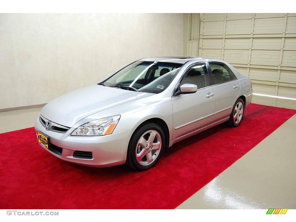 2006 Accord EX-L V6 Sedan - Alabaster Silver Metallic / Black photo #4